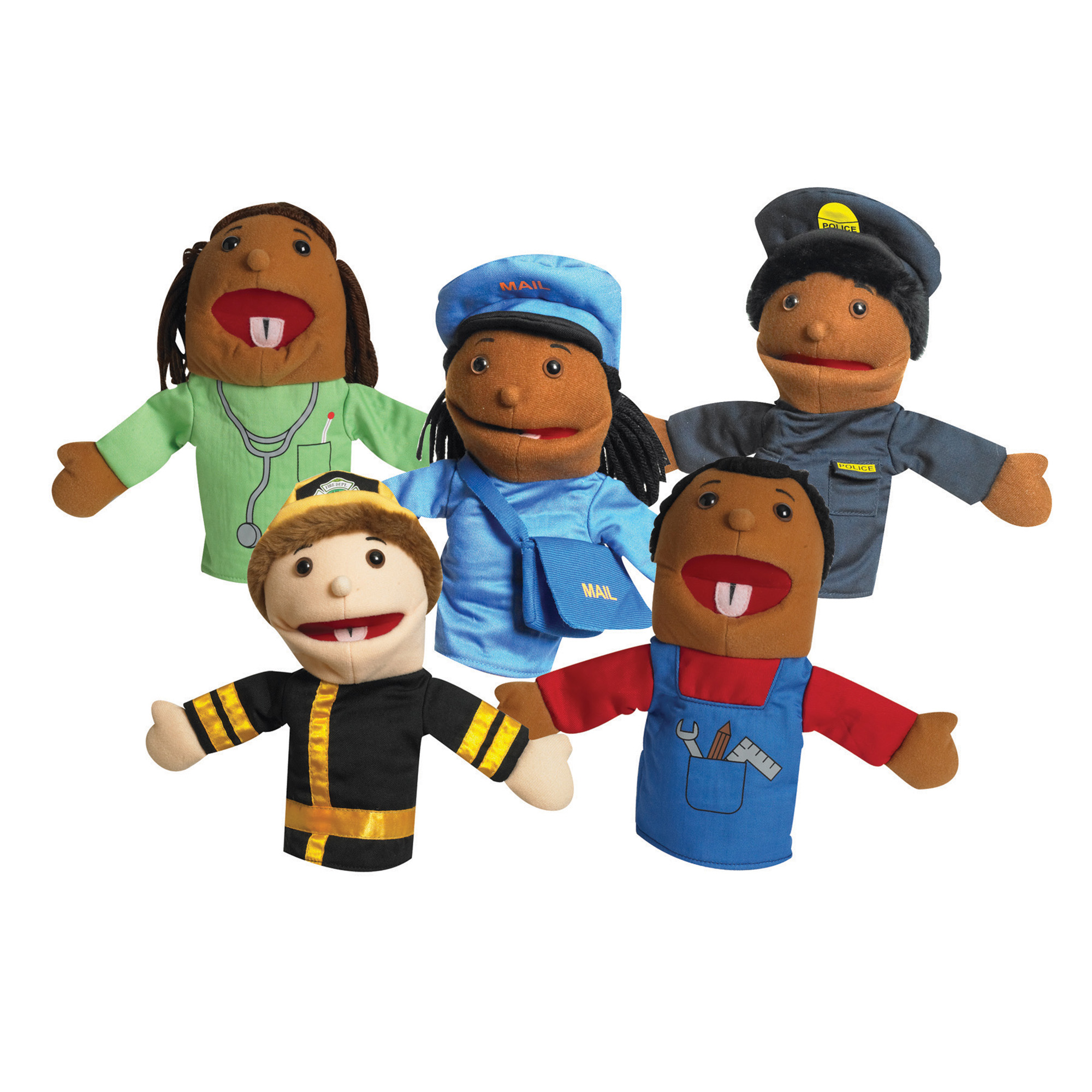 25,5 cm  Career Puppets with Movable Mouths - Set of 5