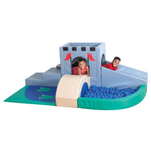 children on castle climber