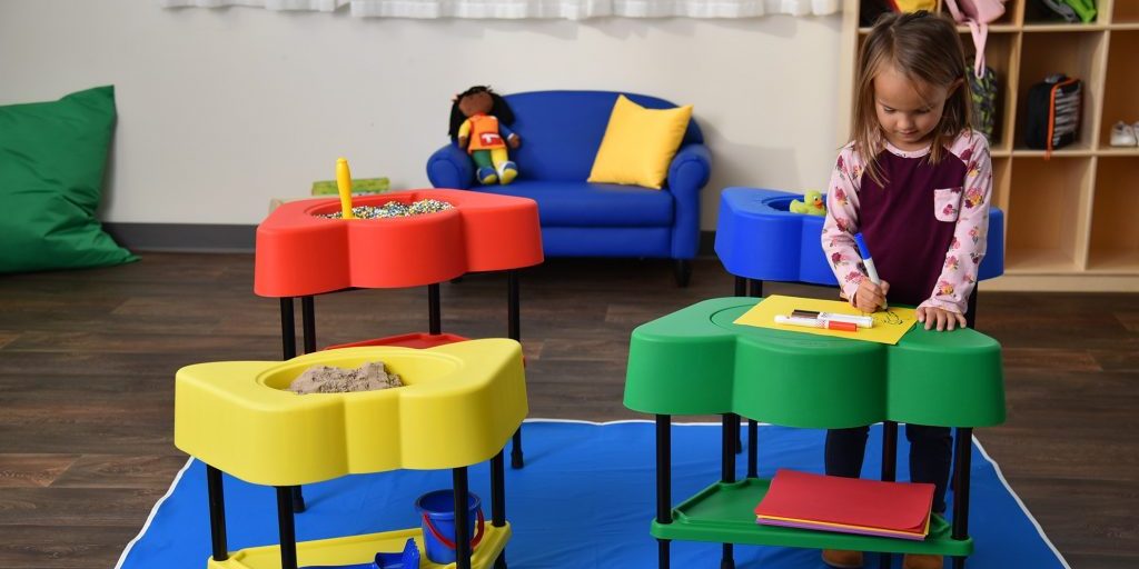 5 Benefits of Coloring - Sensory Tables Double As Activity Tables