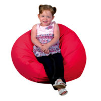 round bean bag red