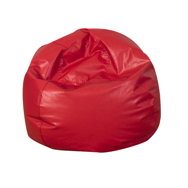 round bean bag red