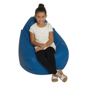 tear drop bean bag blue
