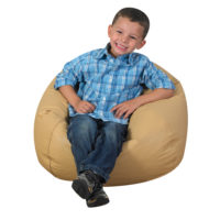 boy on bean bag chair