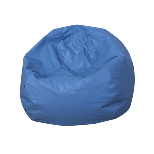 round bean bag blue
