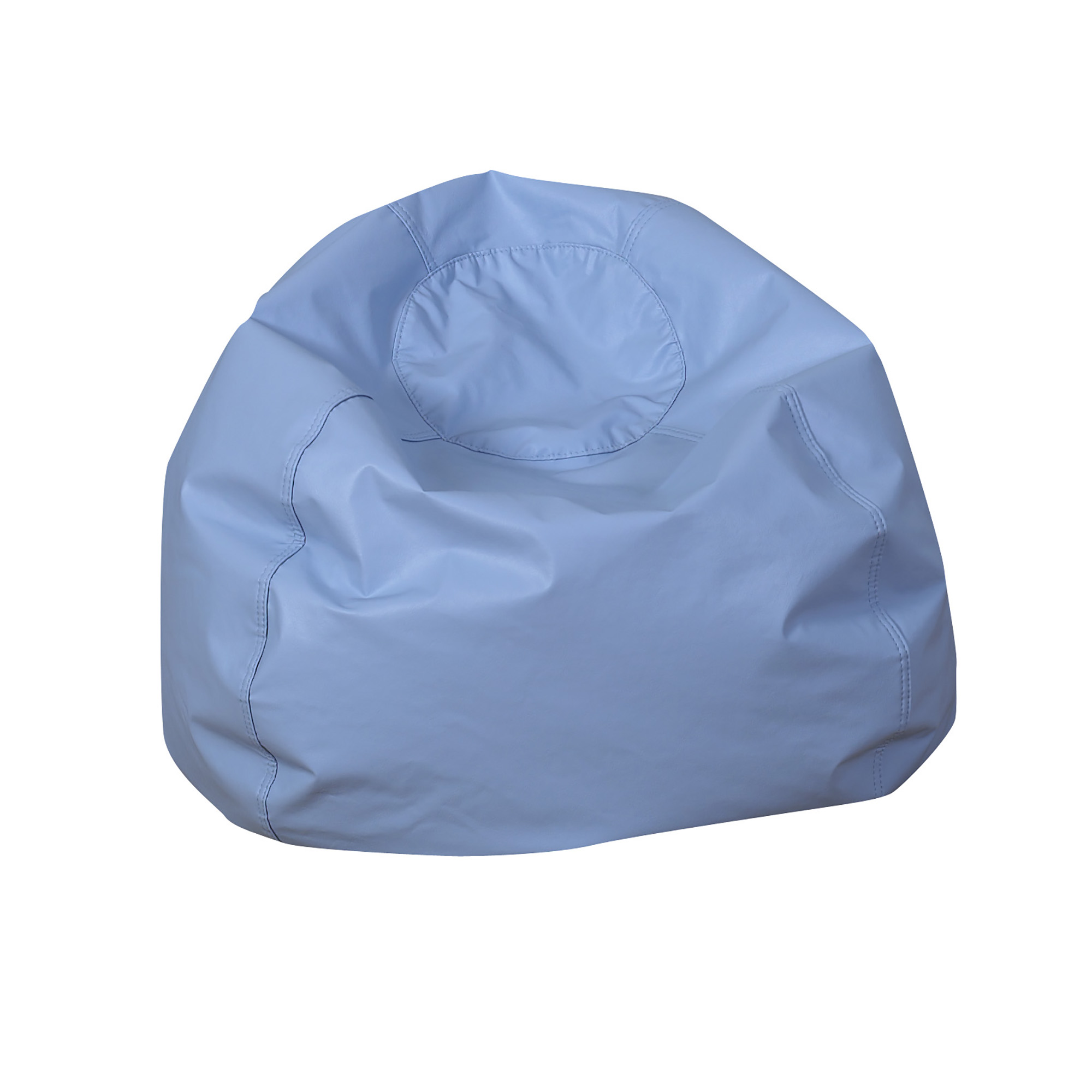 89 cm  Round Foam Filled Bean Bag - Sky Blue