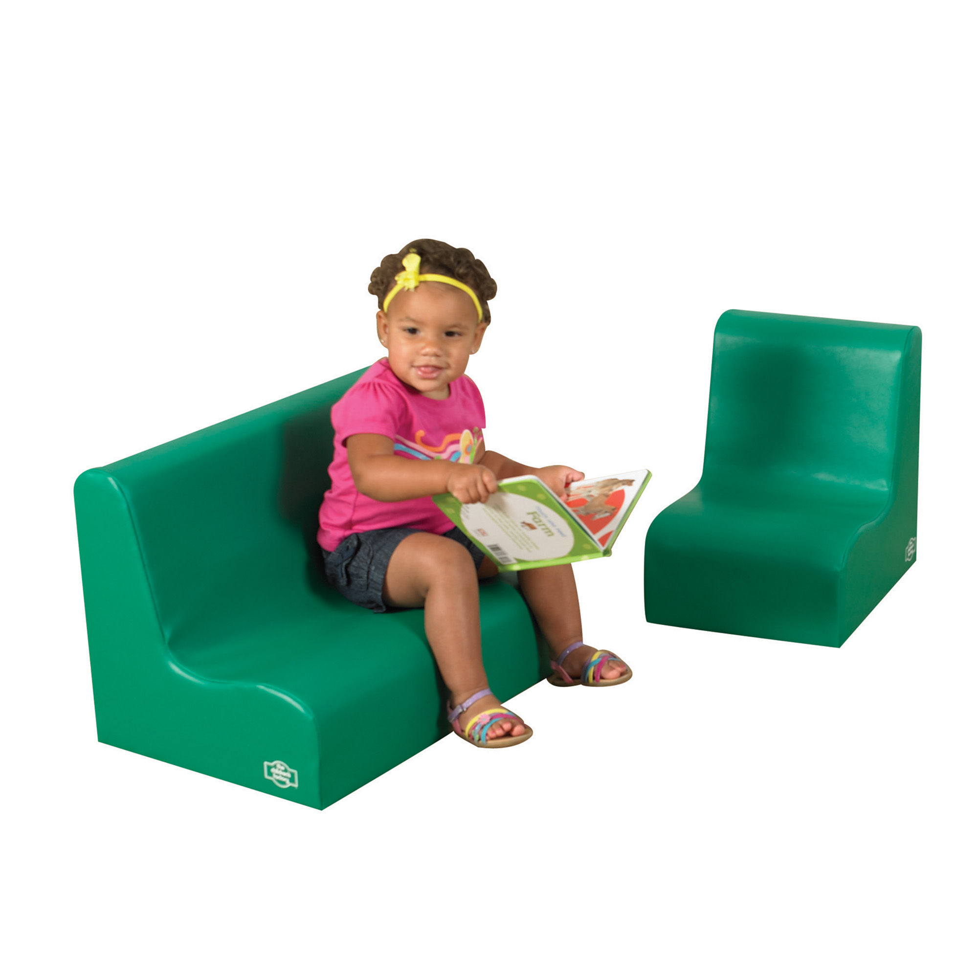 Little Tot Contour Seating - Green 2 Piece