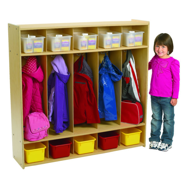 5 section preschool locker