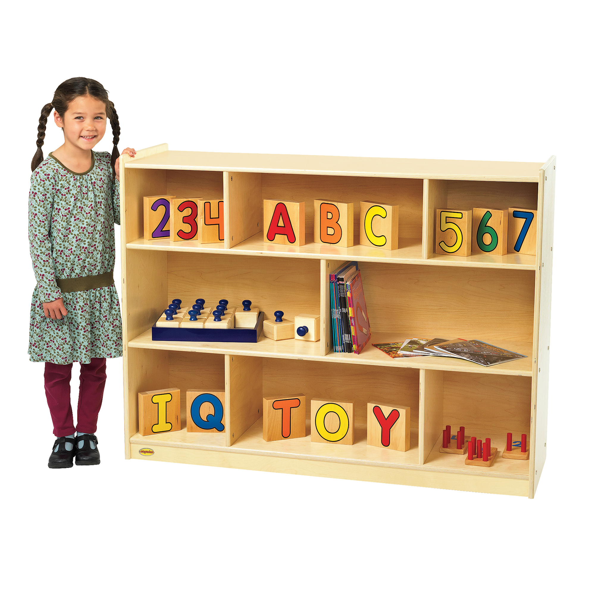 Value Line™ Birch 91,5 cm H Mobile Divide 3-Shelf Storage