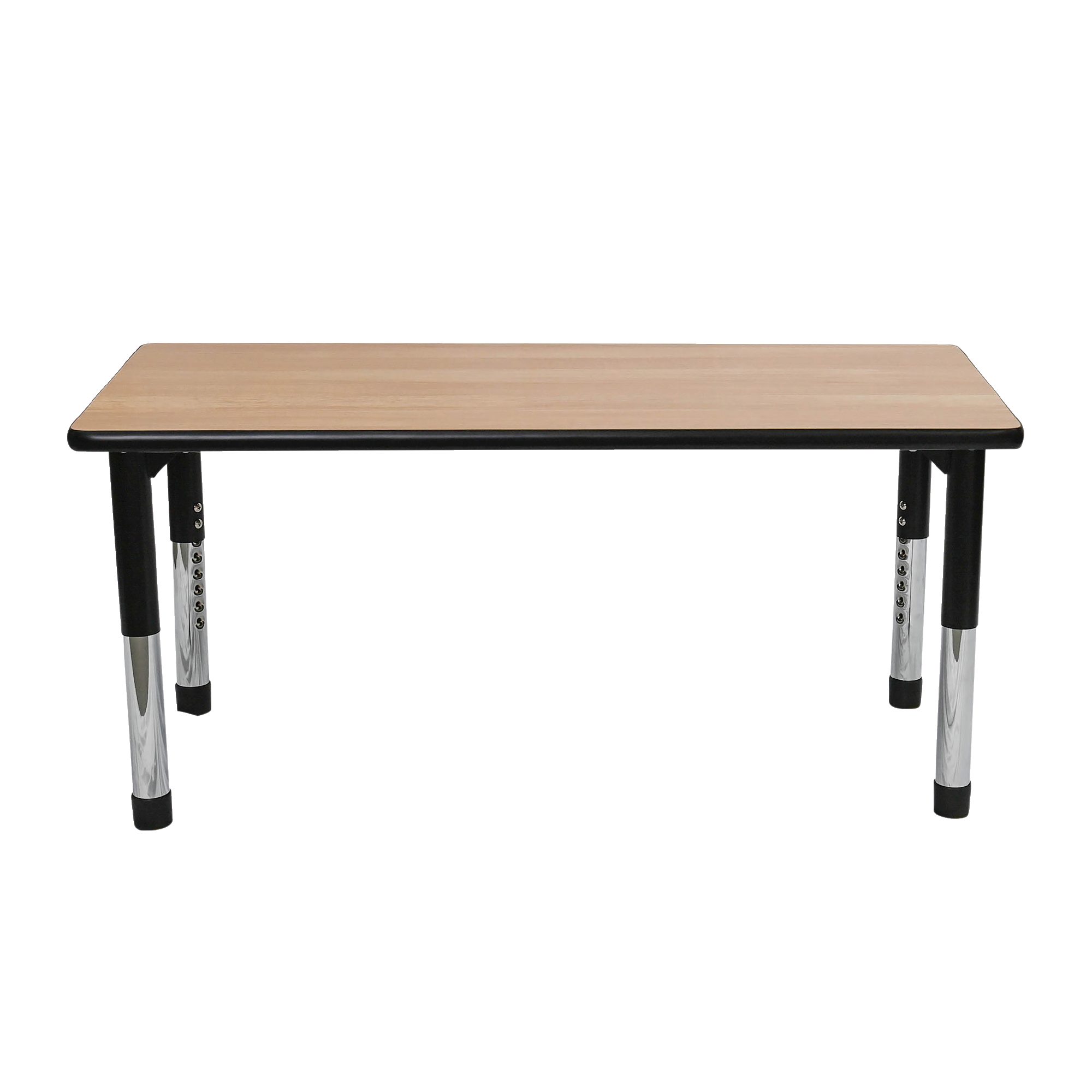 AS WE GROW® Oak Black Rectangular Adjustable Table - 24 x 48 - Children's  Factory