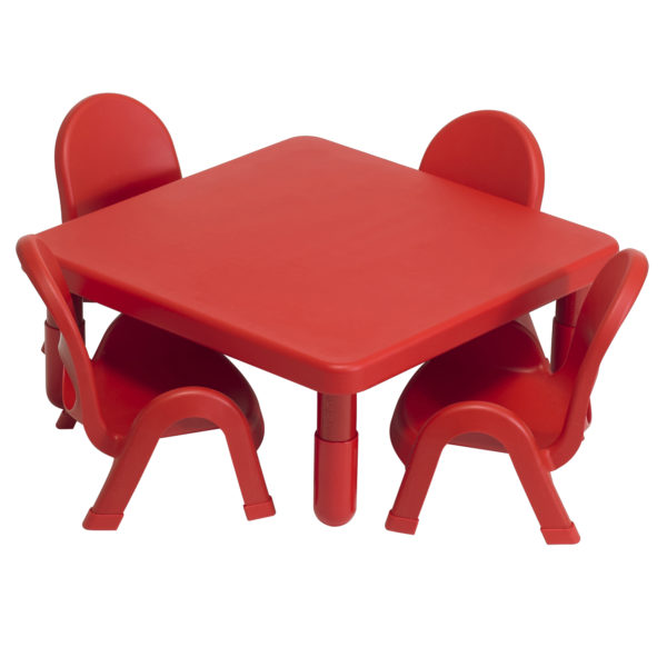 square toddler table with chairs