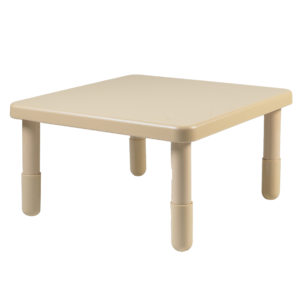 Value 28" Square Table - Natural Tan with 22" Legs