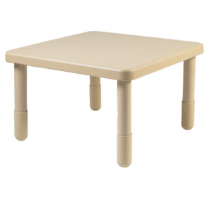 Value 28" Square Table - Natural Tan with 22" Legs