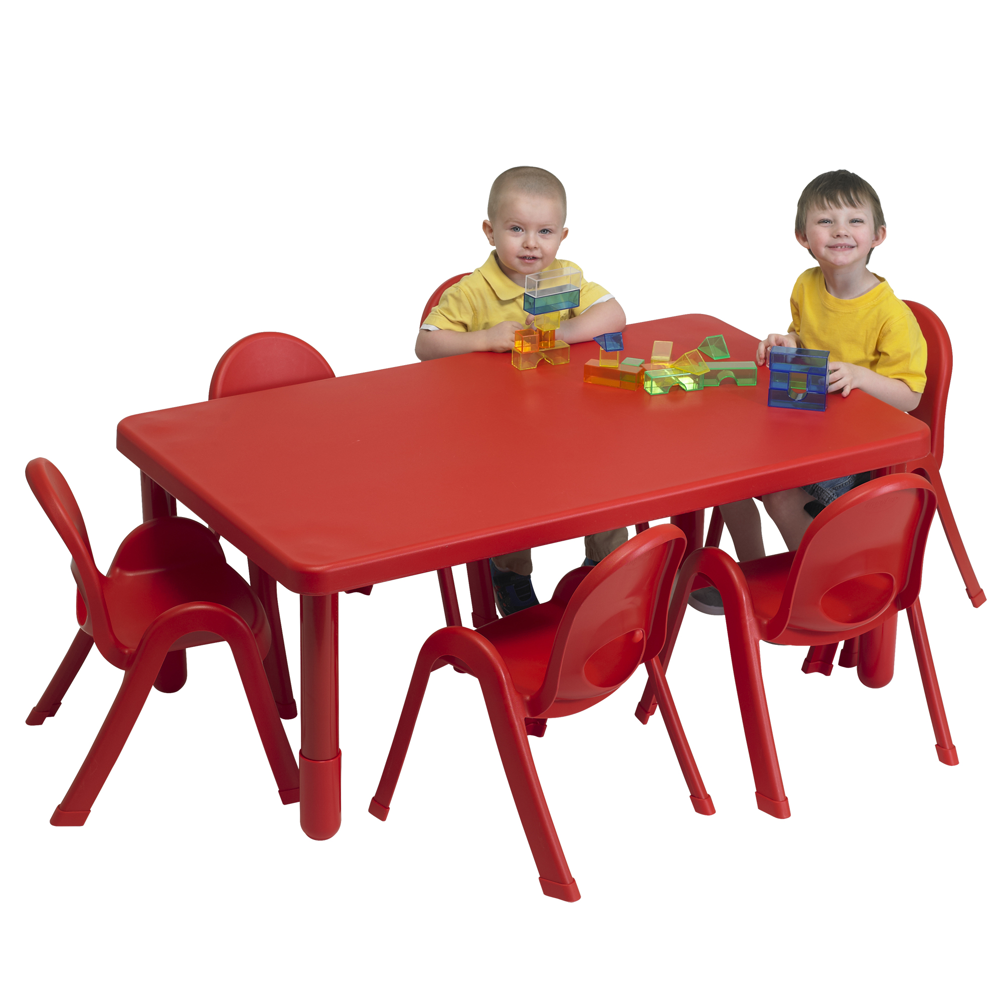 MyValue™ Preschool Set 6 Rectangle - Candy Apple Red