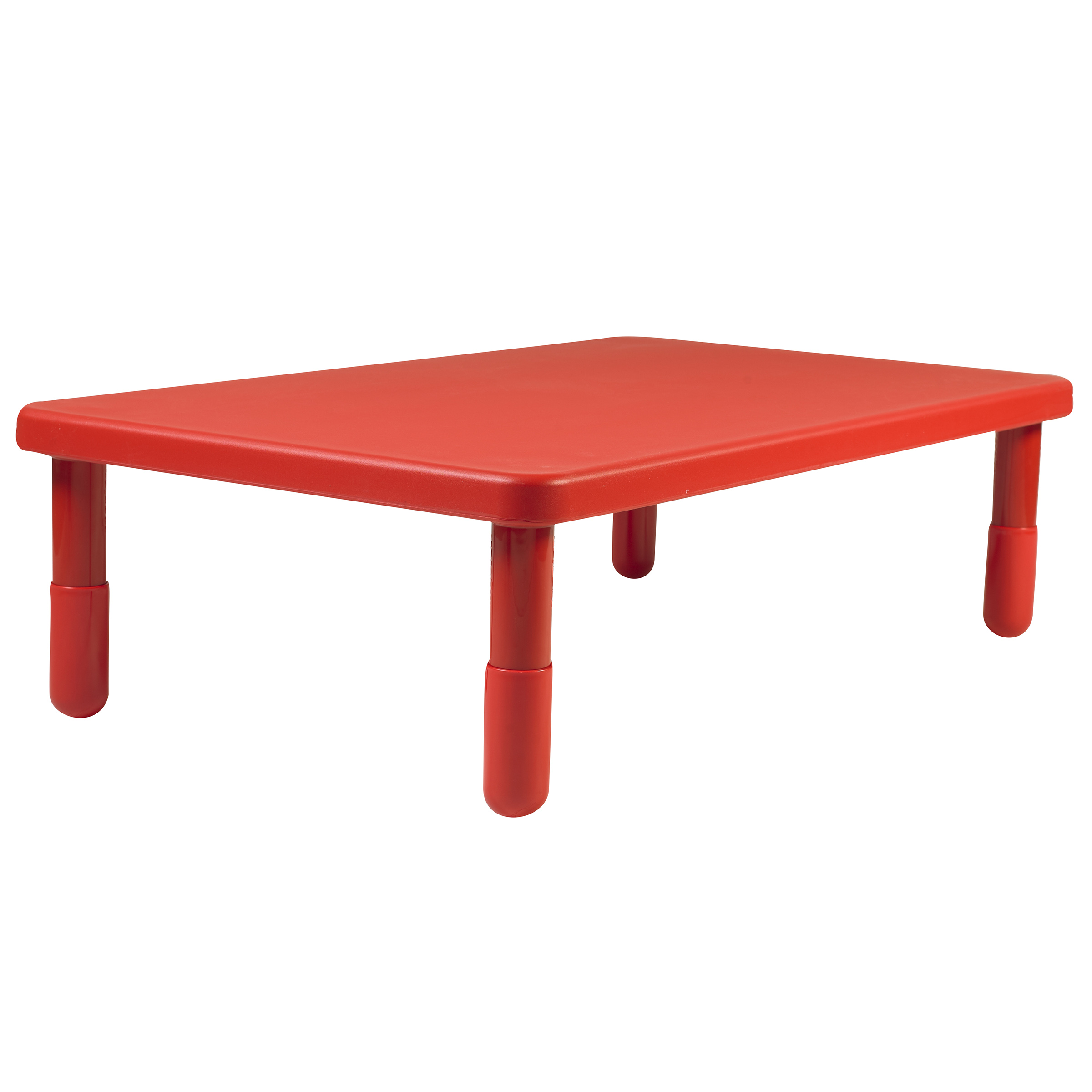 Value Rectangle Table - Candy Apple Red with 35,5 cm  Legs