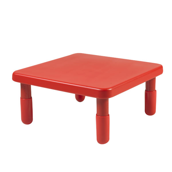 Value 24" Square Table - Candy Apple Red with 18" Legs