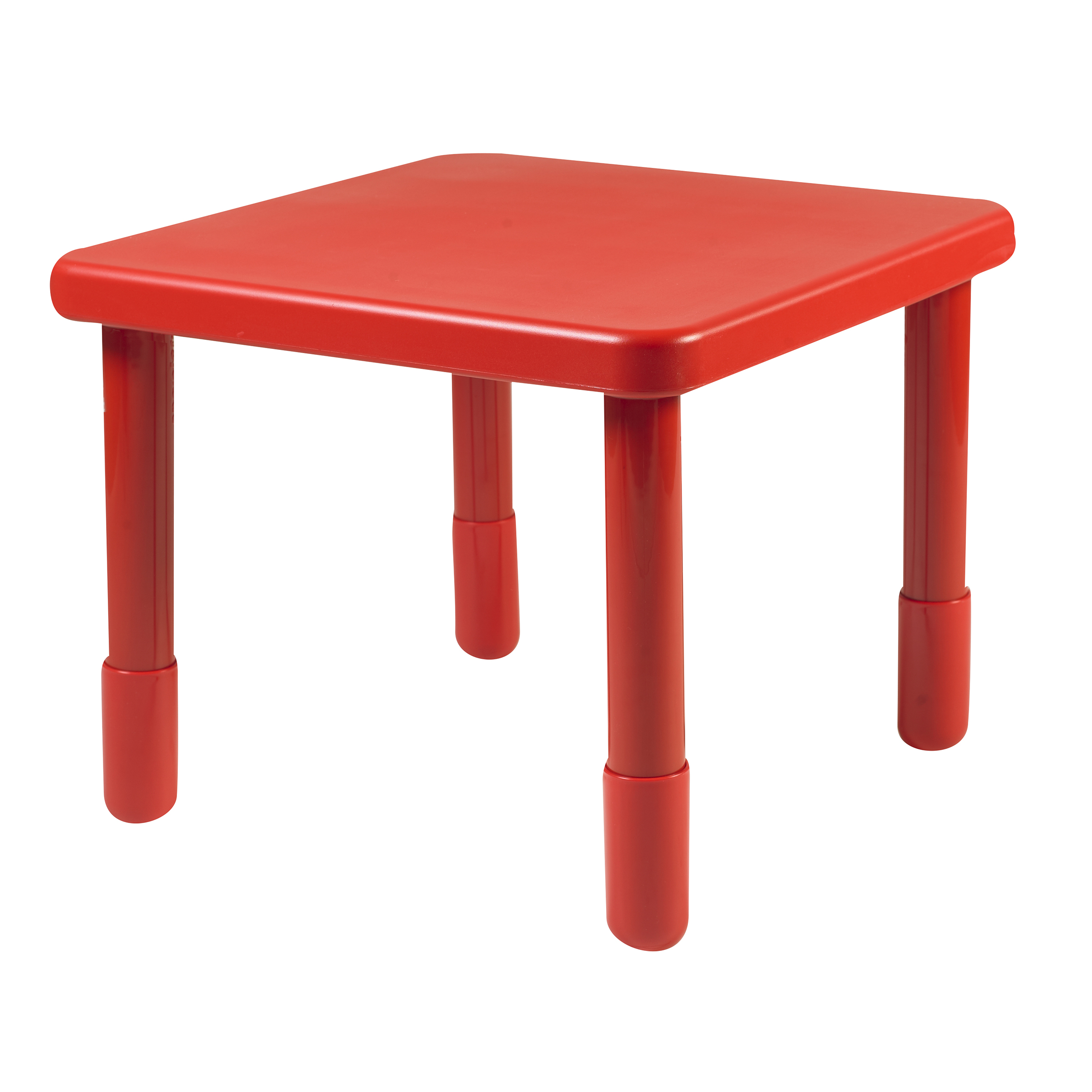 Value 61 cm  Square Table - Candy Apple Red with 51 cm  Legs
