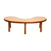 natural wood kidney table