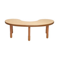 natural wood kidney table