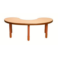 natural wood kidney table