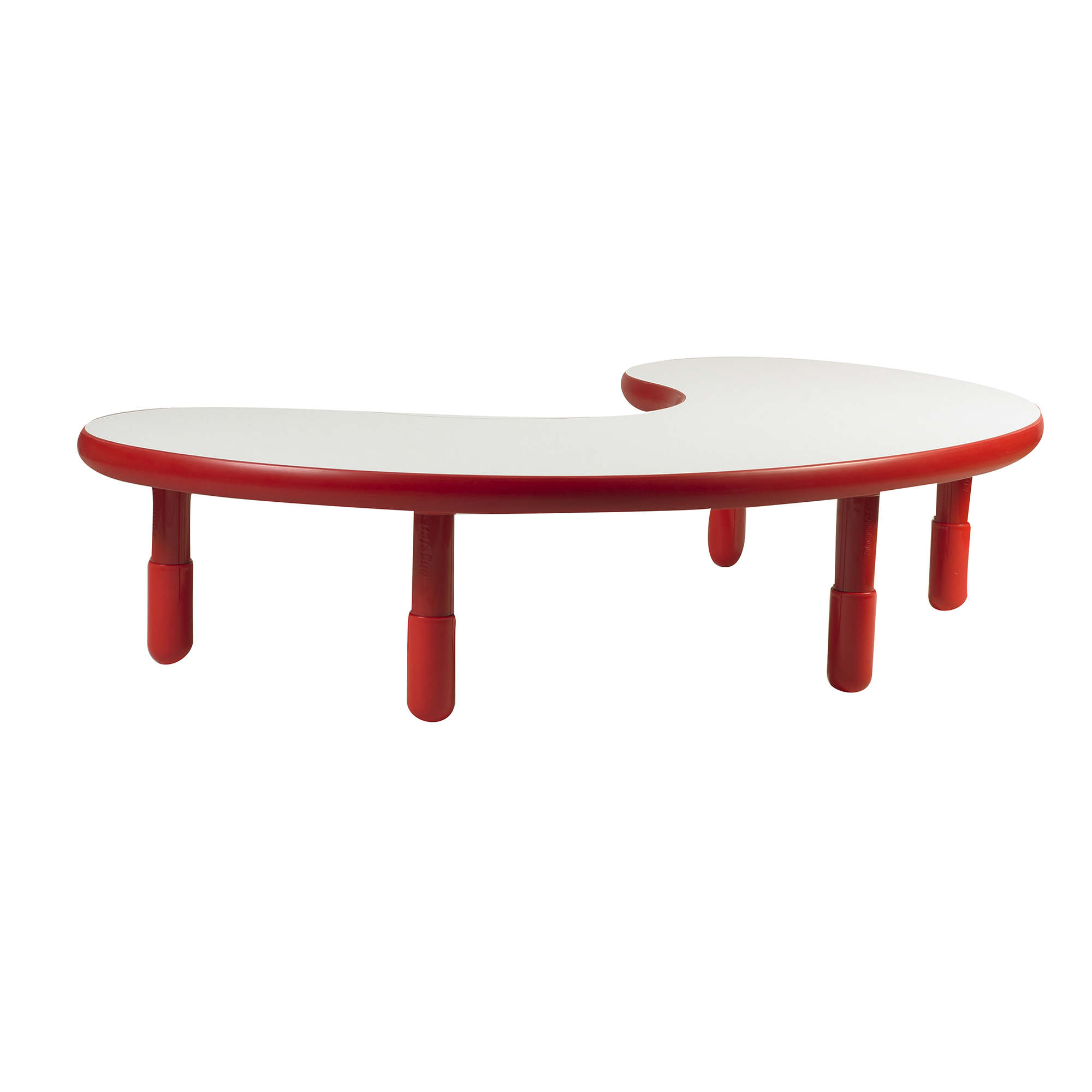 BaseLine® Teacher/Kidney Table - Candy Apple Red with 35,5 cm  Legs