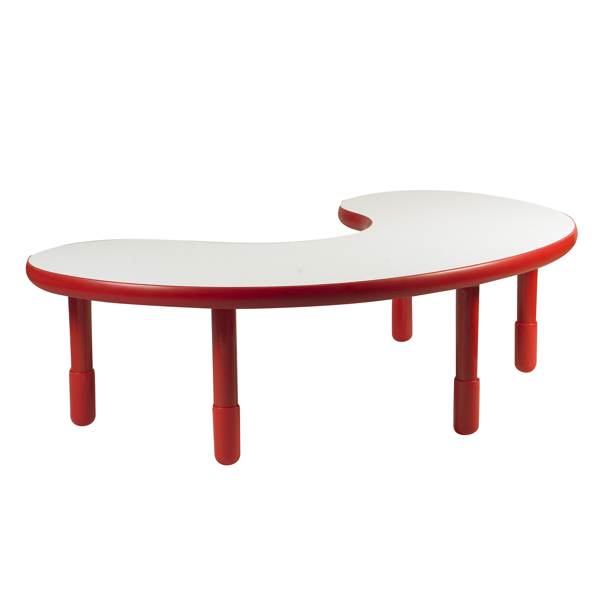 BaseLine® Teacher/Kidney Table - Candy Apple Red with 45,5 cm  Legs