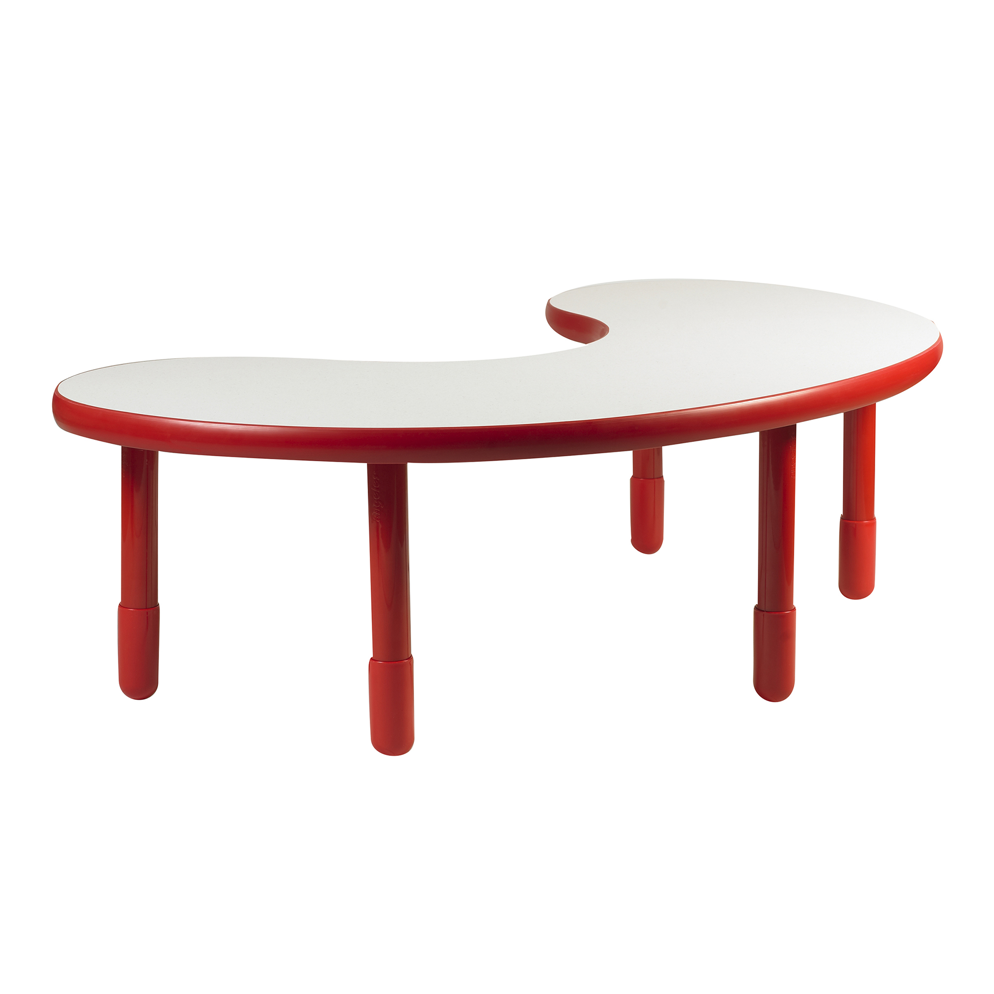 BaseLine® Teacher/Kidney Table - Candy Apple Red with 51 cm  Legs