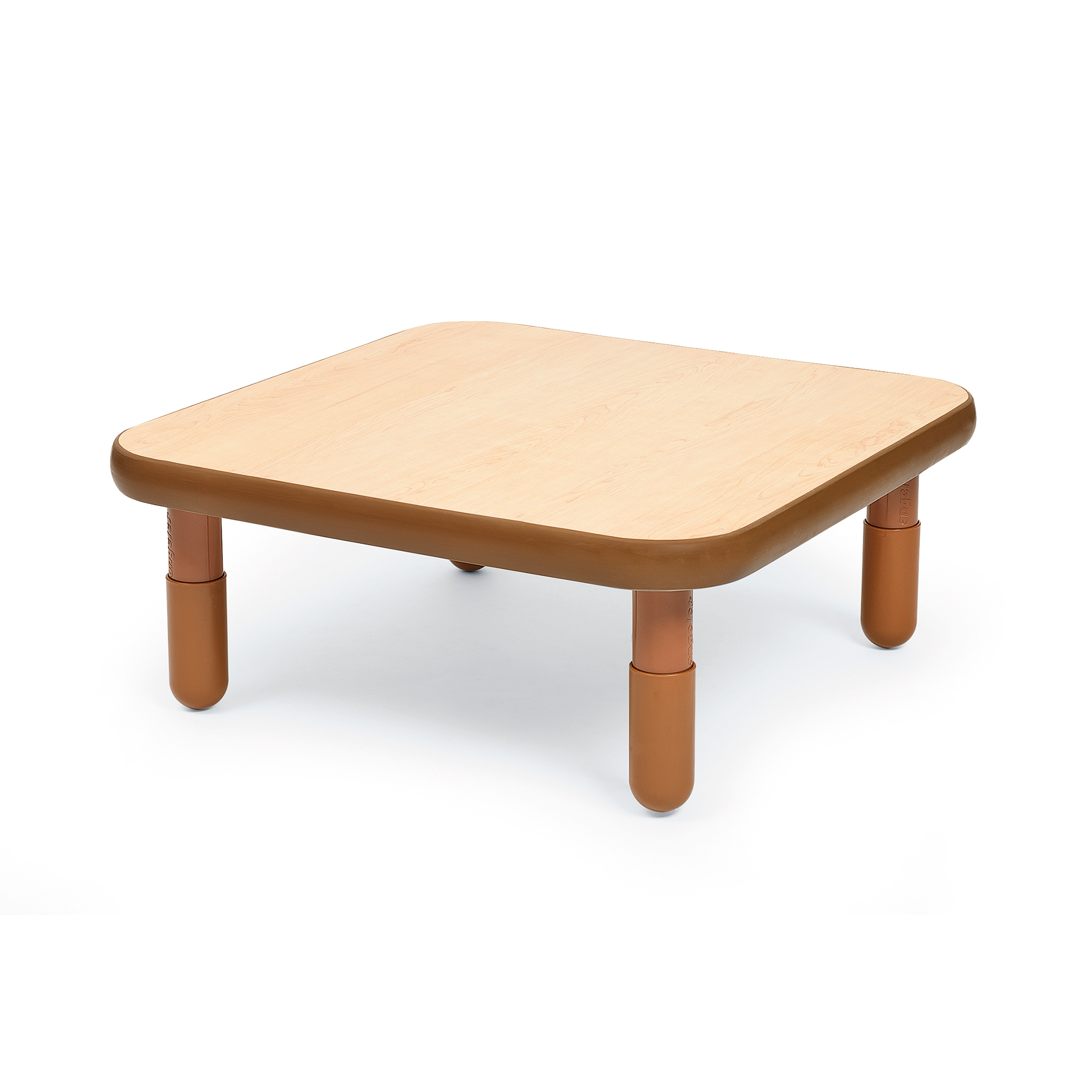 BaseLine® 76 cm  Square Table - Natural Wood with 30,5 cm  Legs