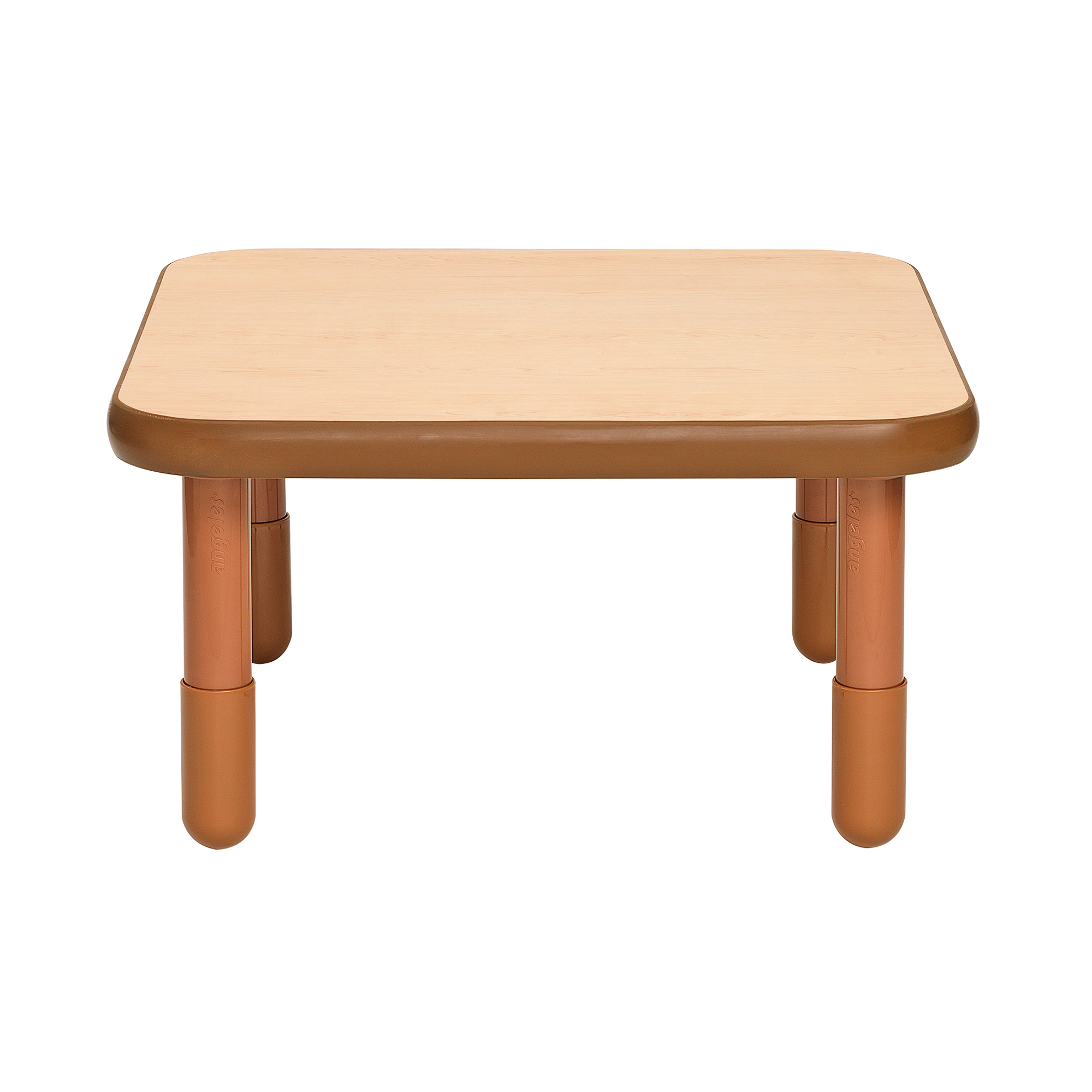 BaseLine® 76 cm  Square Table - Natural Wood with 40,5 cm  Legs