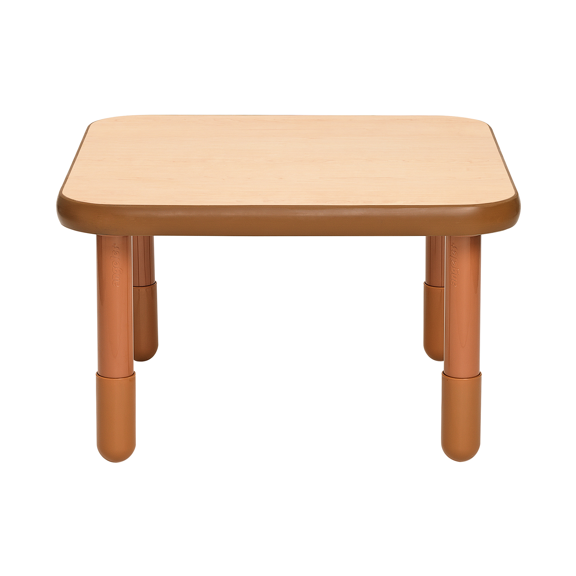 BaseLine® 76 cm  Square Table - Natural Wood with 45,5 cm  Legs