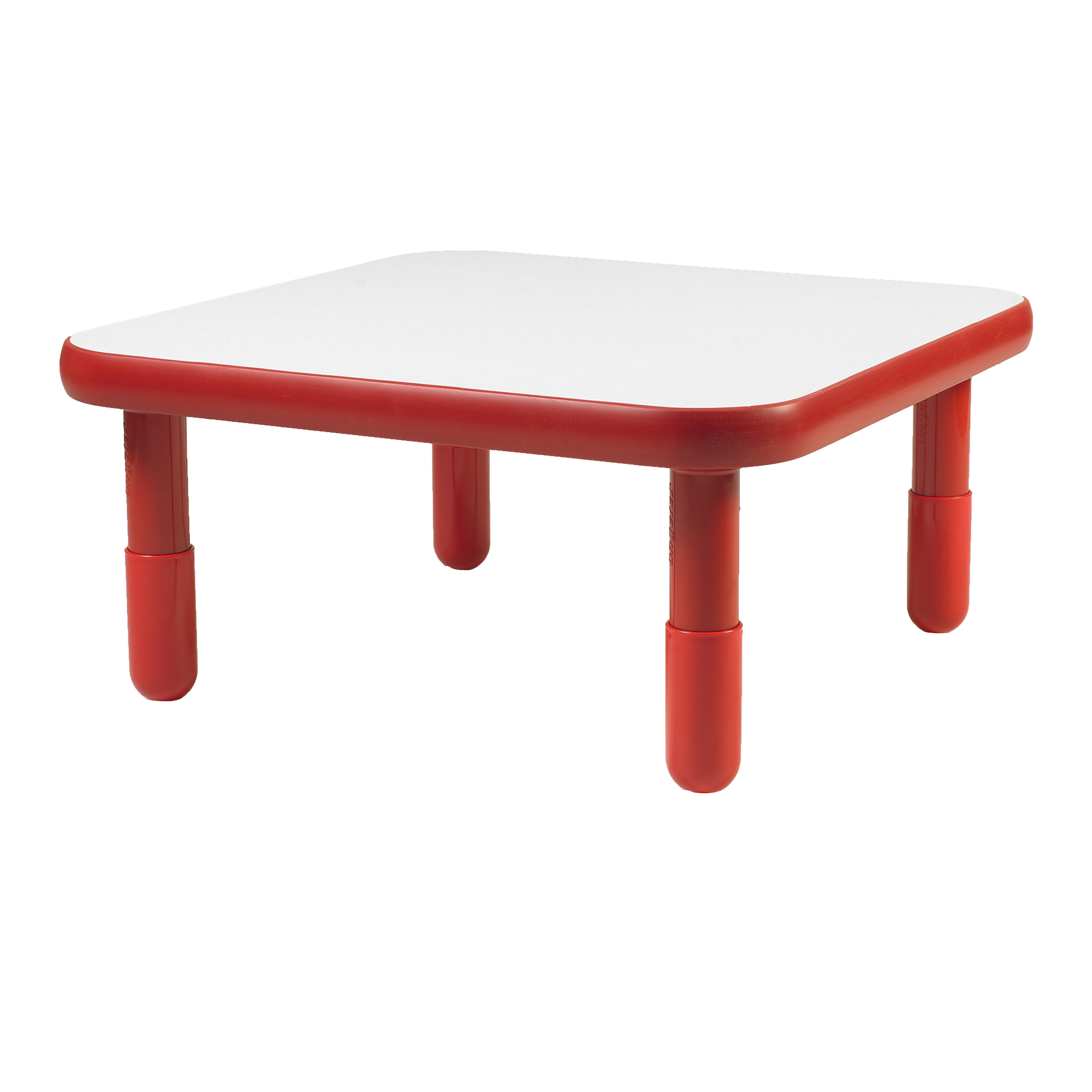 BaseLine® 76 cm  Square Table - Candy Apple Red with 35,5 cm  Legs