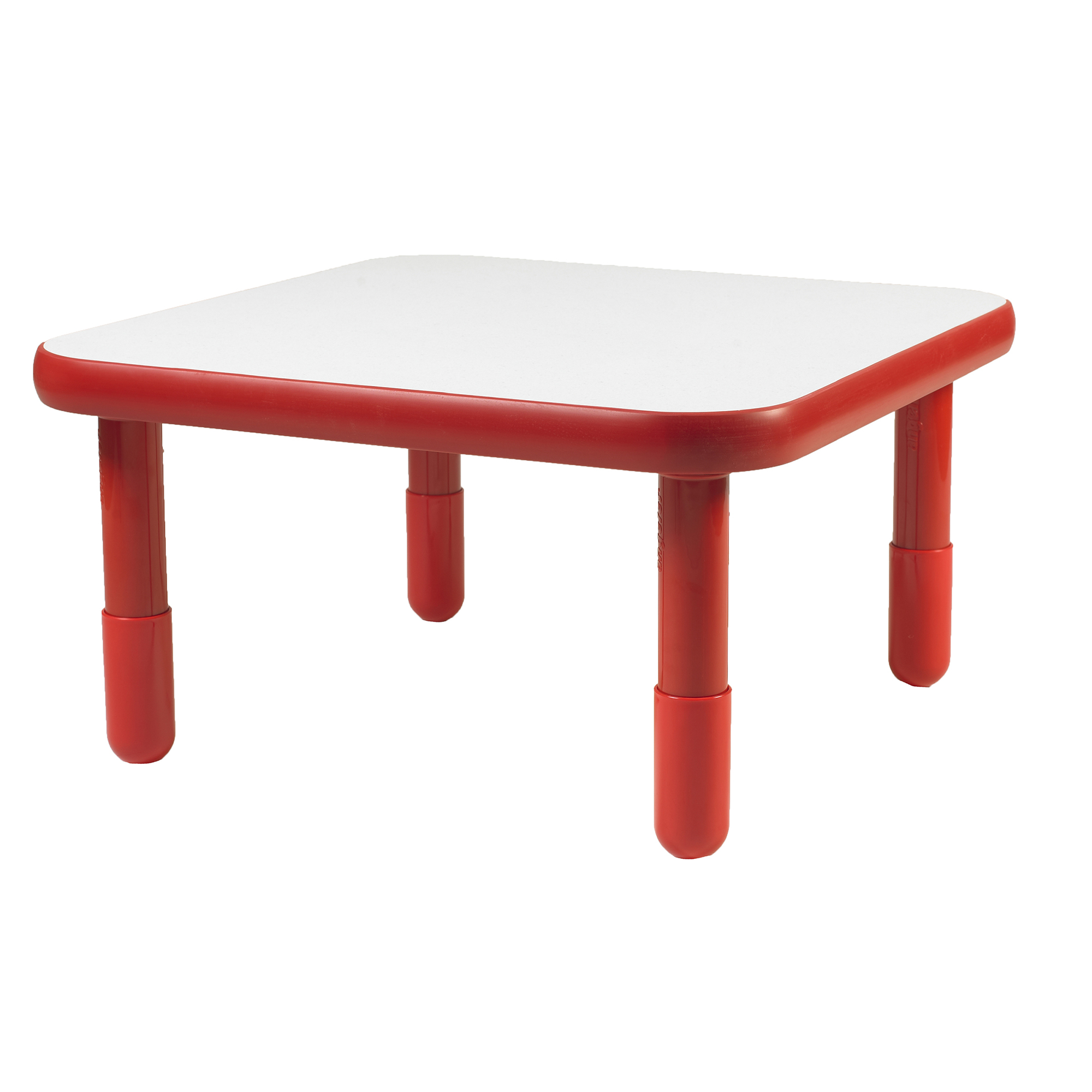 BaseLine® 76 cm  Square Table - Candy Apple Red with 40,5 cm  Legs