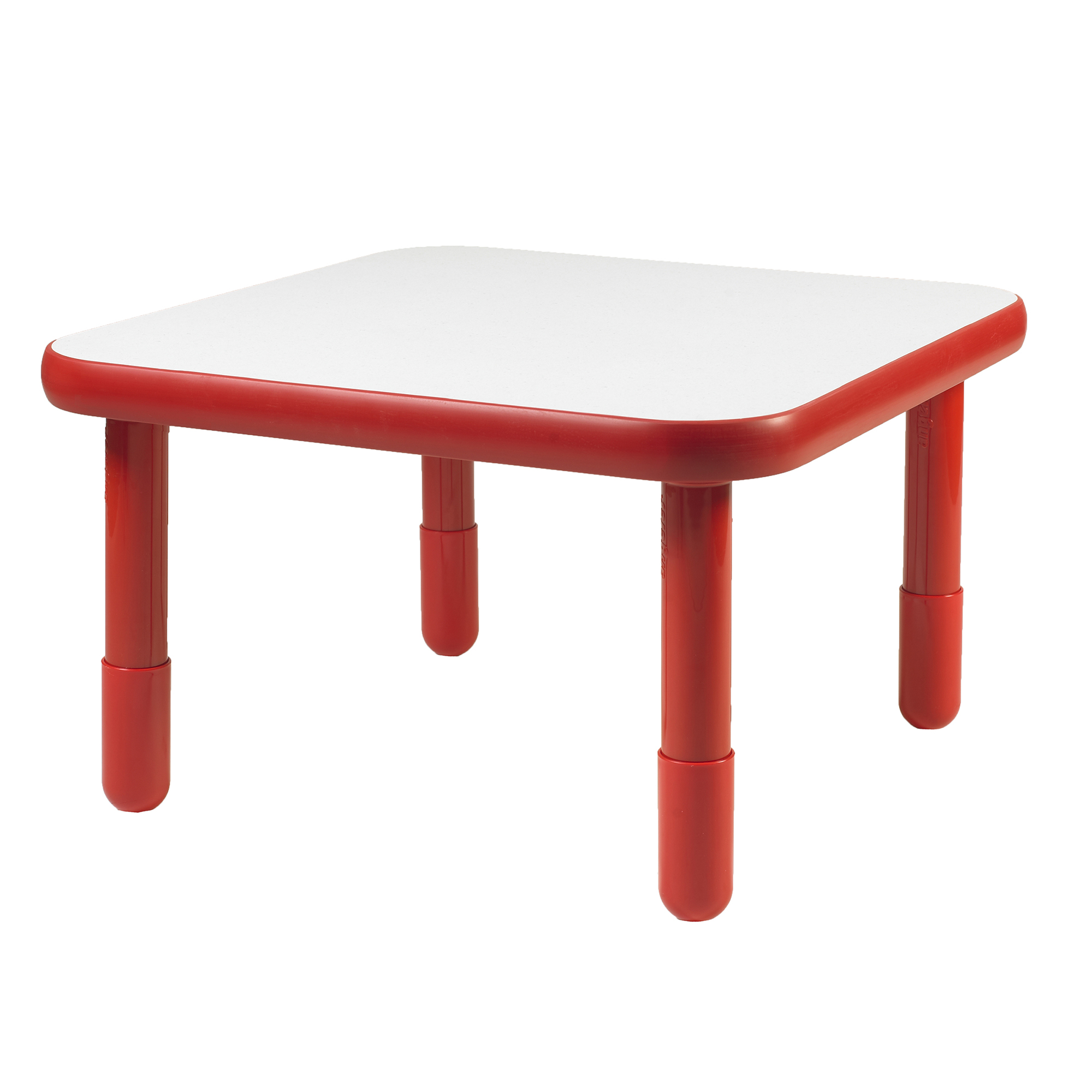 BaseLine® 76 cm  Square Table - Candy Apple Red with 45,5 cm  Legs