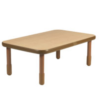 BaseLine® 48" x 30" Rectangular Table - Natural Wood with 18" Legs