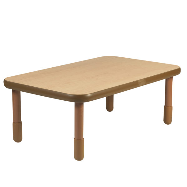 BaseLine® 48" x 30" Rectangular Table - Natural Wood with 18" Legs