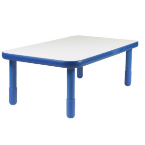 BaseLine® 48" x 30" Rectangular Table - Royal Blue with 18" Legs