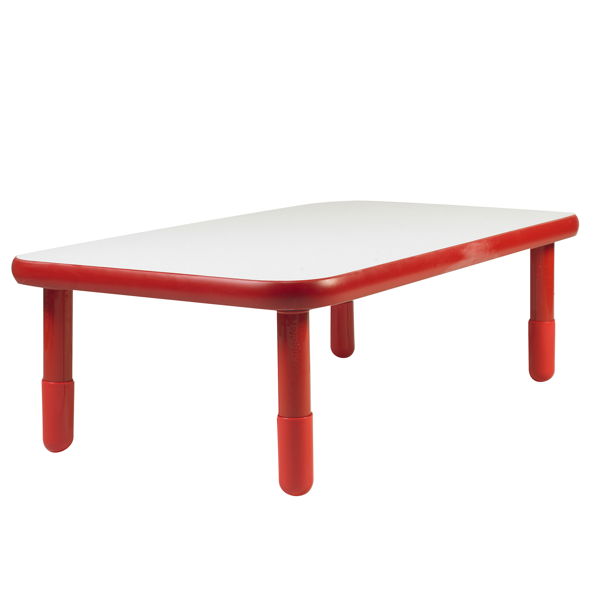 BaseLine® 122 cm  x 76 cm  Rectangular Table - Candy Apple Red with 40,5 cm  Legs
