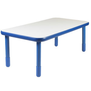 BaseLine® 48" x 30" Rectangular Table - Royal Blue with 18" Legs