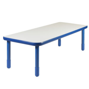 BaseLine® 48" x 30" Rectangular Table - Royal Blue with 18" Legs
