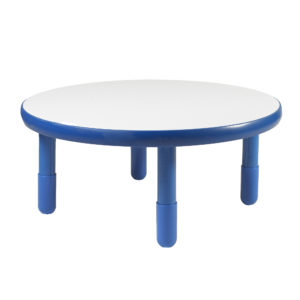 BaseLine® 36"Diameter Round Table - blue with 12" Legs