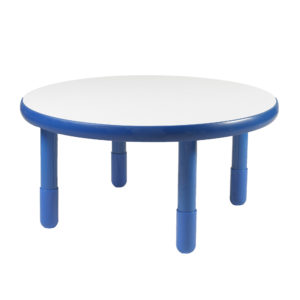 BaseLine® 36"Diameter Round Table - blue with 12" Legs
