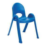 blue plastic child chair