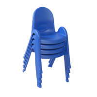 blue stackable plastic child chairs