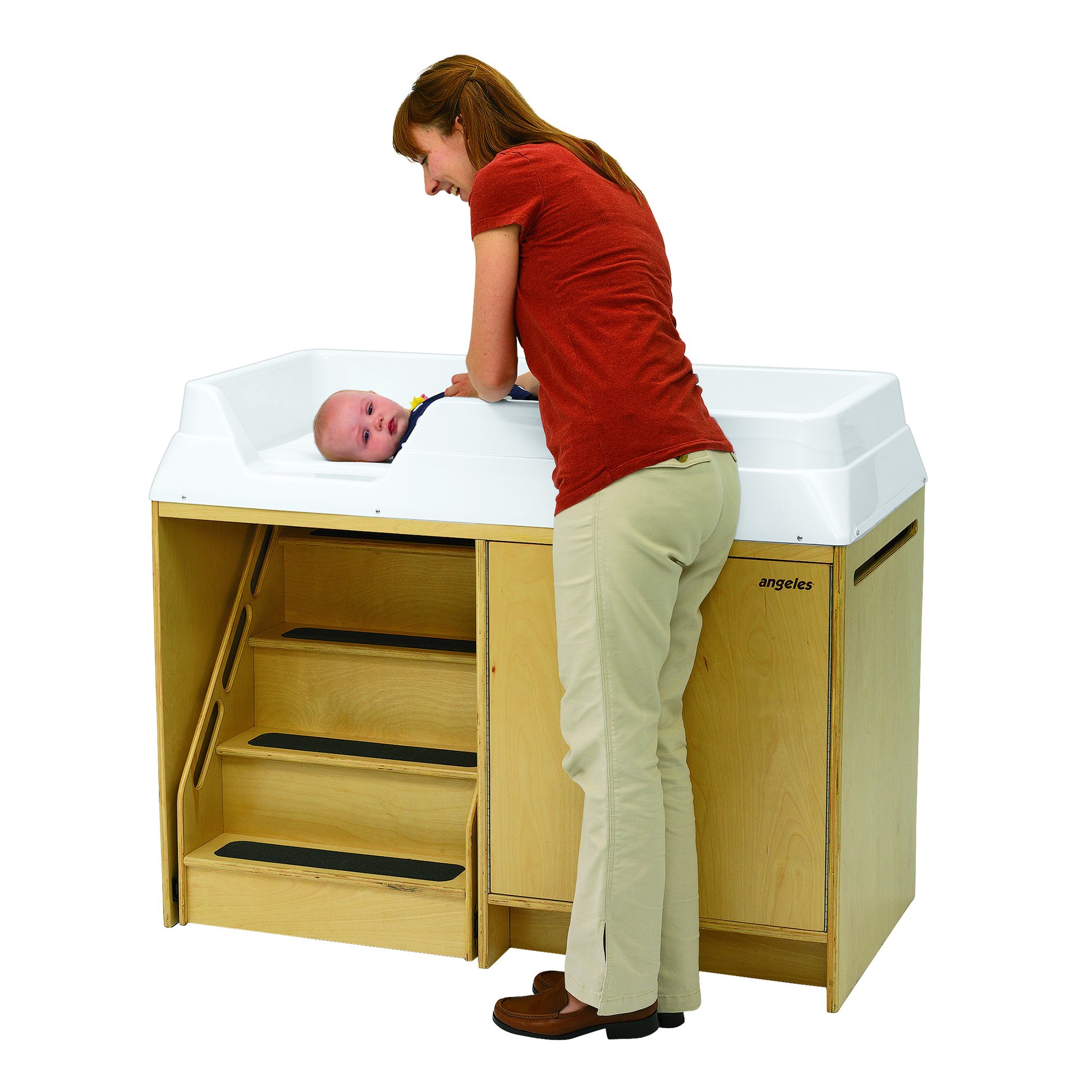 Changing Table with Locking Stairs