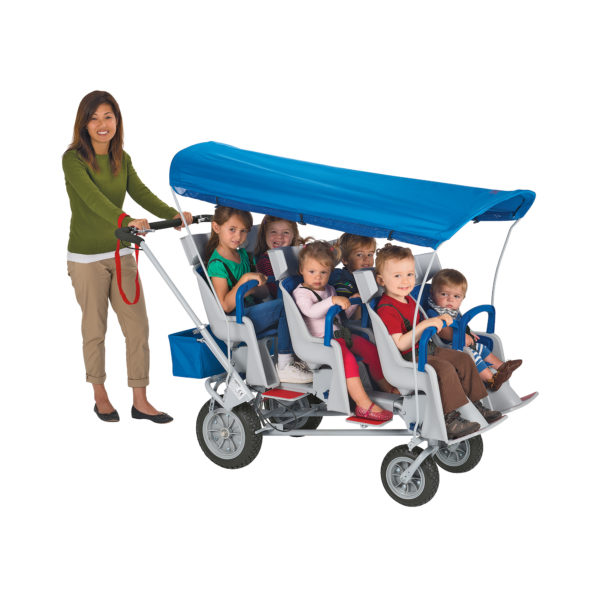 6 passenger stroller with children