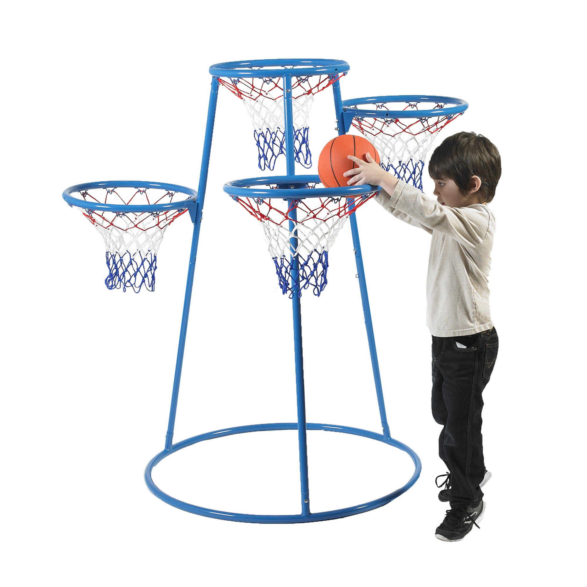 4-Rings Basketball Stand with Storage Bag