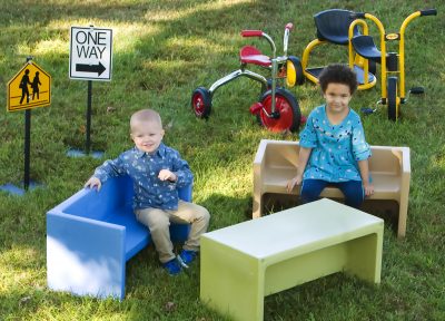 Indoor and outdoor flexible learning seating for kids