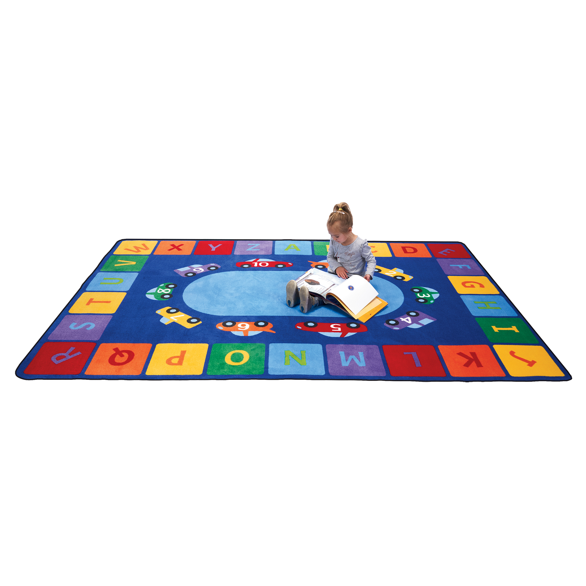 Alphabet Cars Rug - Rectangle Large