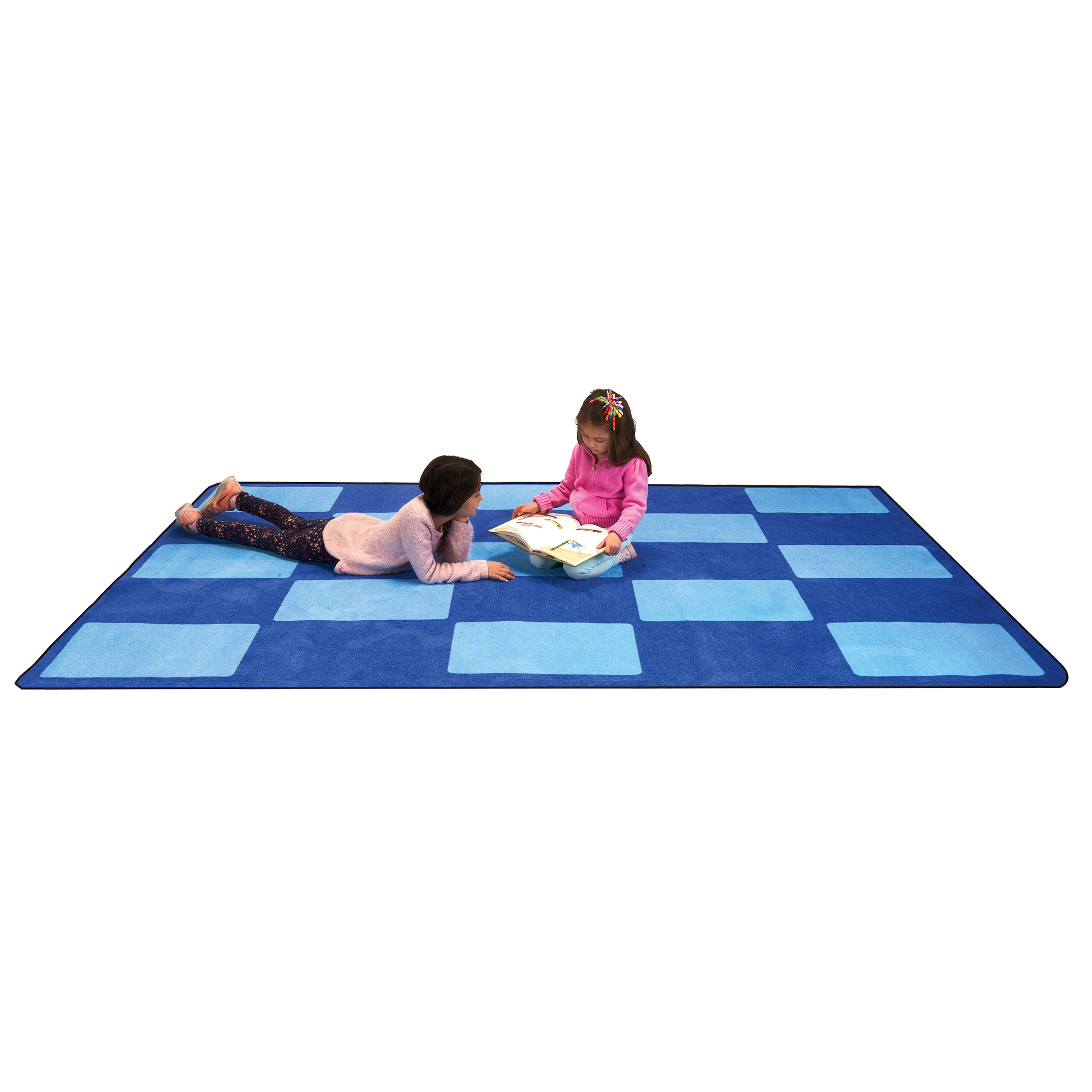 Checker Blue Rug - Rectangle Small