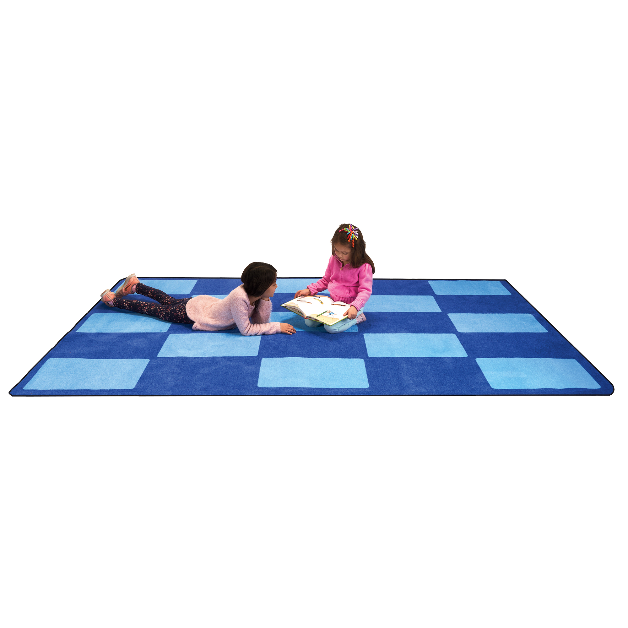 Checker Blue Rug - Rectangle Large