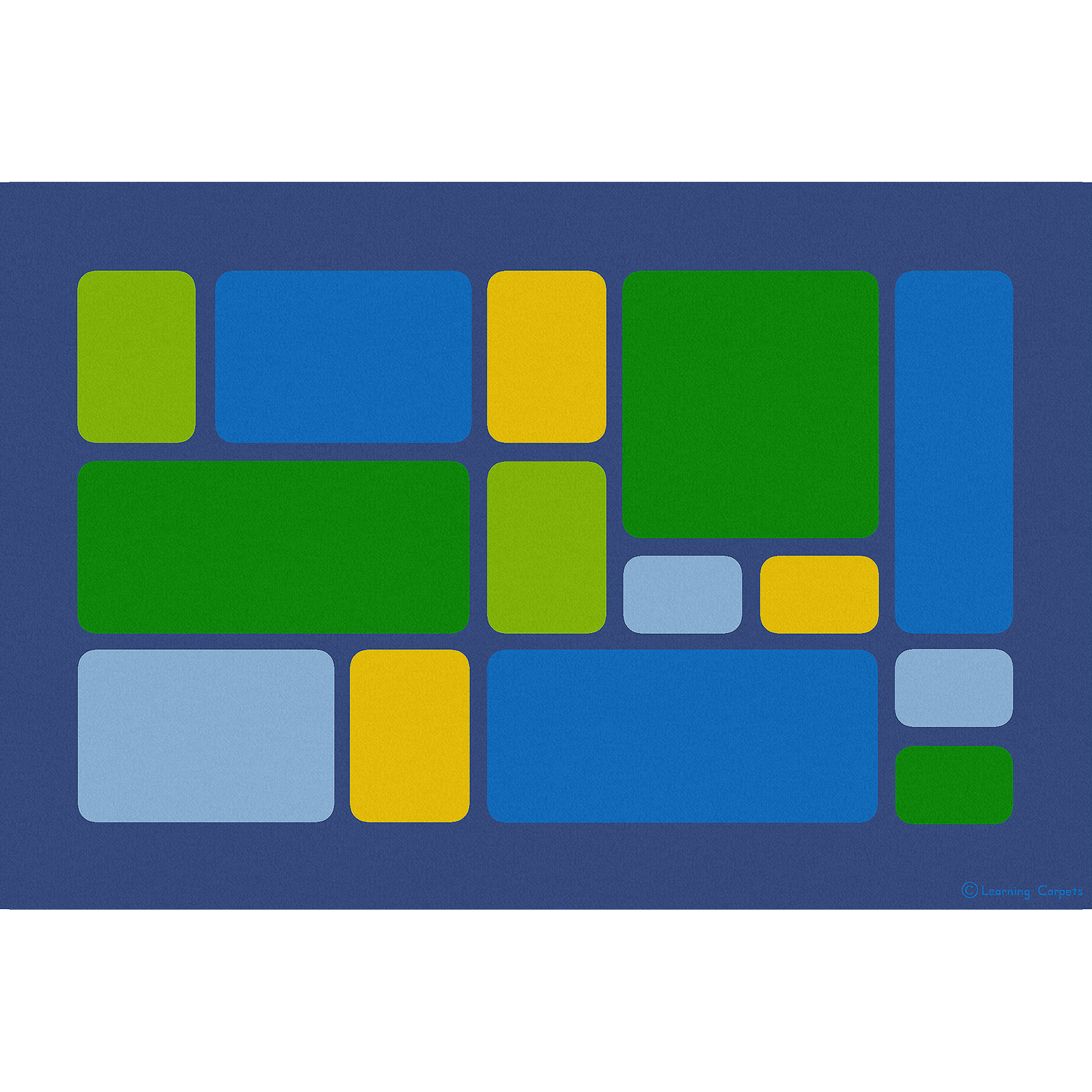Color Block Cool Rug - Rectangle Large